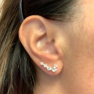 14k rose gold plated ear cuff.